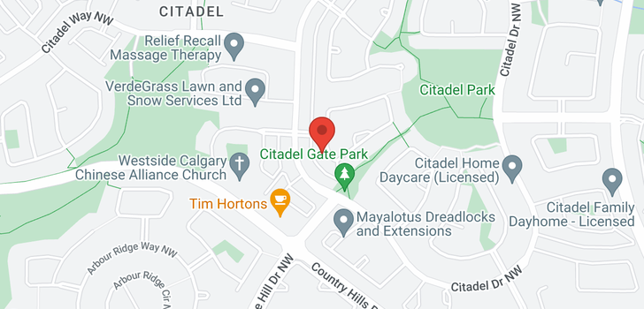 map of 22 Citadel Crest Circle NW